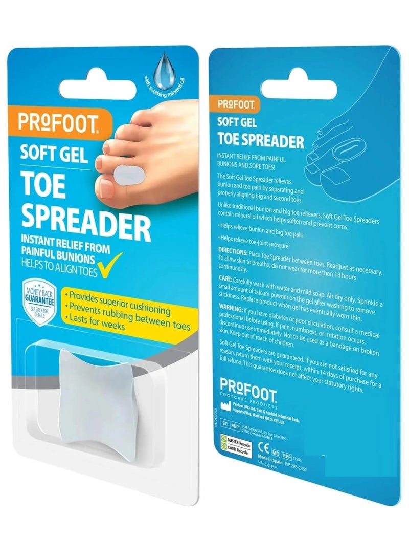 ProFoot Softgel Toe Spreader Instant Relief From Painful Bunions & Helps To Align Toes - Image 2